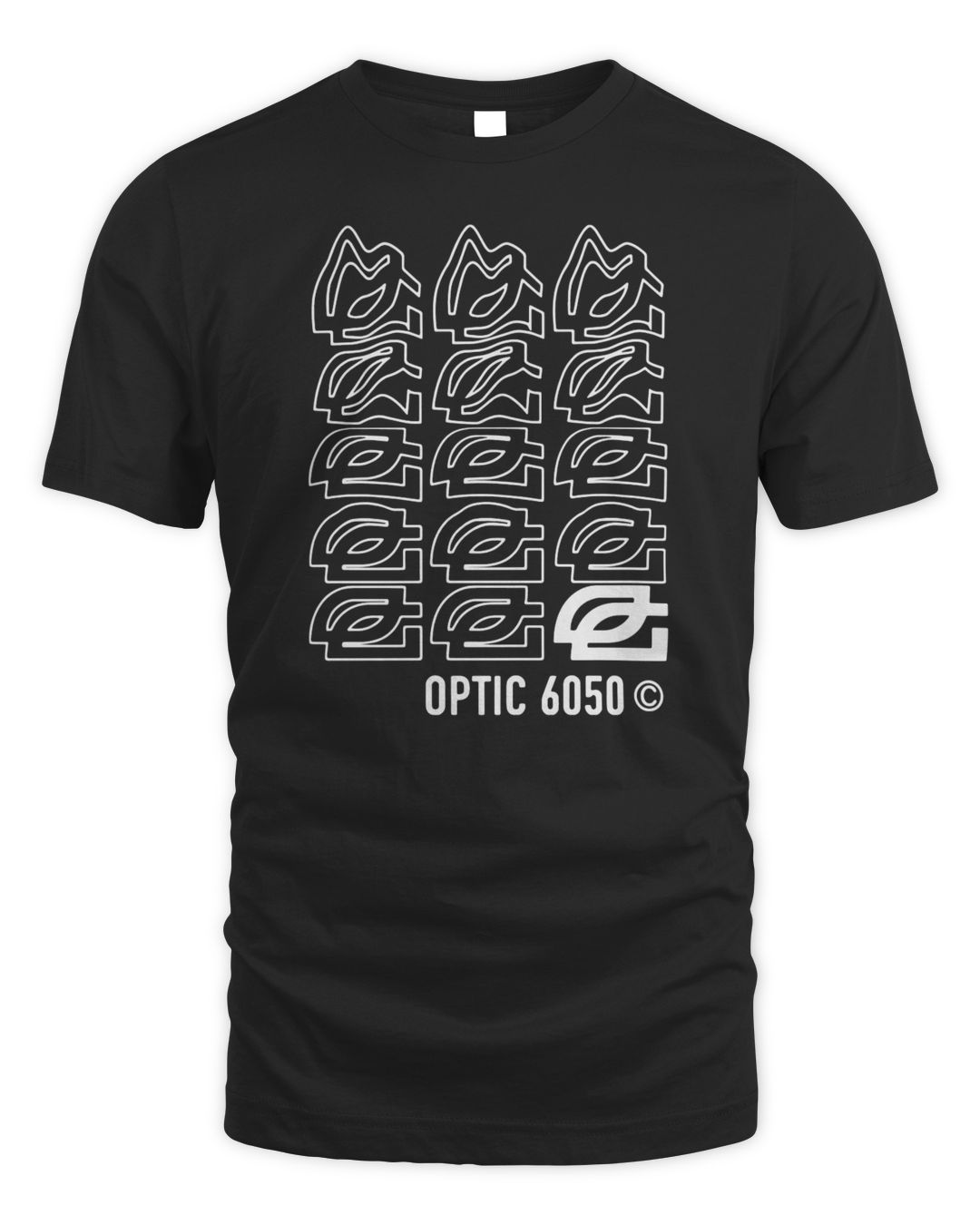 Optic gaming merch green label heavyweight wavy tee black Tuorago